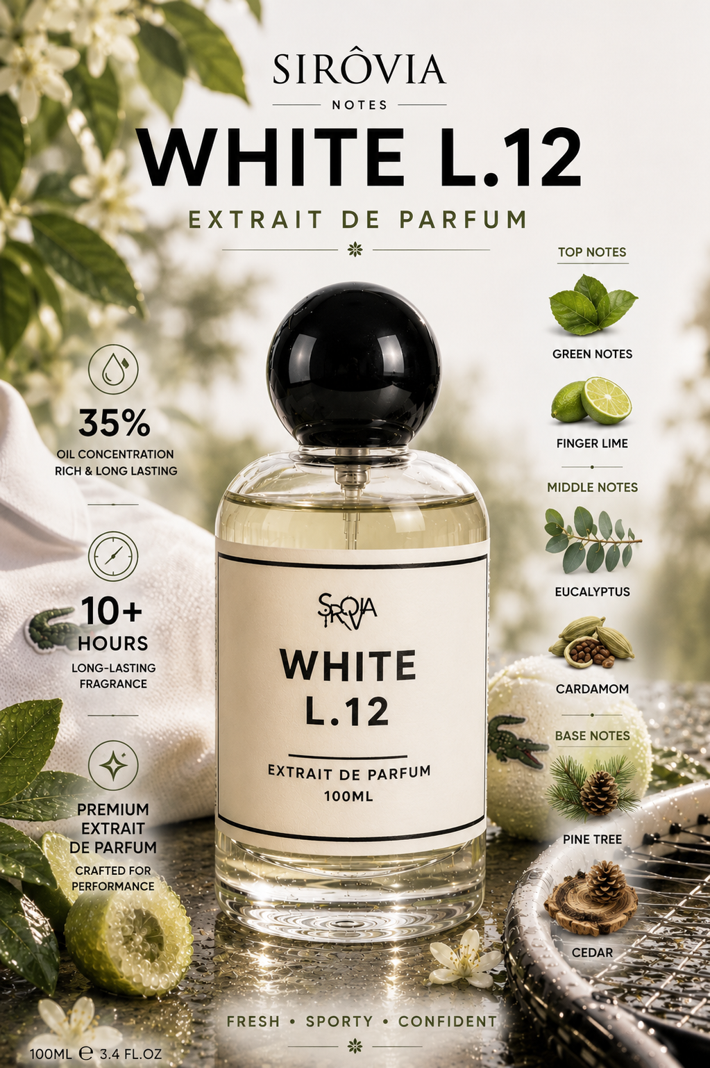 White L.12 Inspired By Lacoste L.12.12