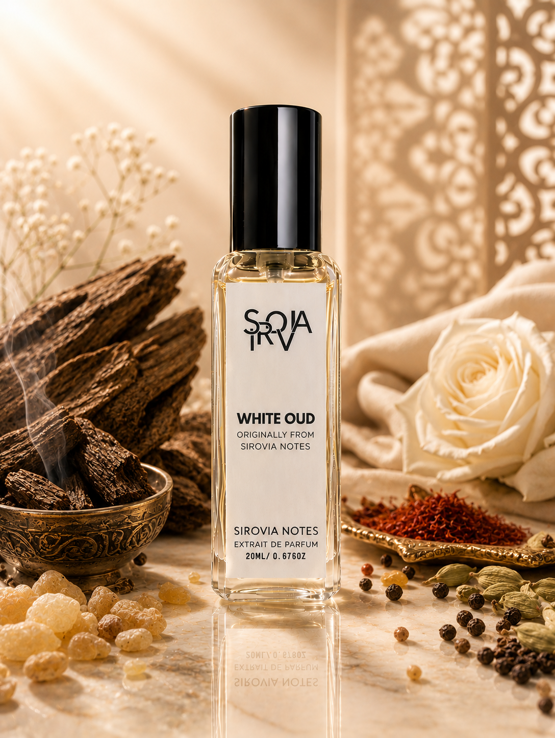 Sirovia Notes White Oud Smooth Woody Perfume